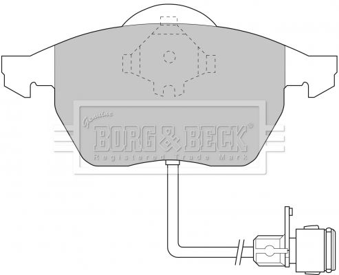 BORG & BECK stabdžių trinkelių rinkinys, diskinis stabdys BBP1392